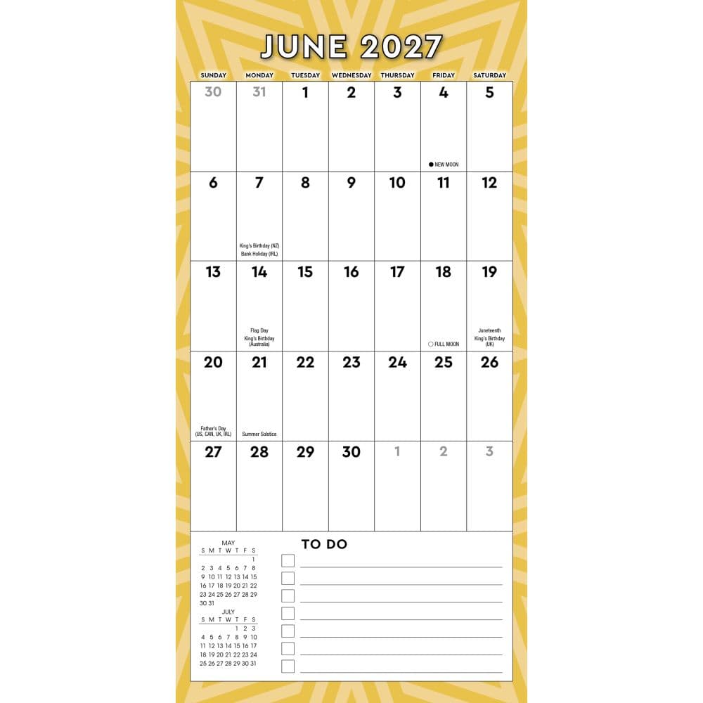 Mini Big Grid 2027 Mini Wall Calendar Fourth Alternate Image