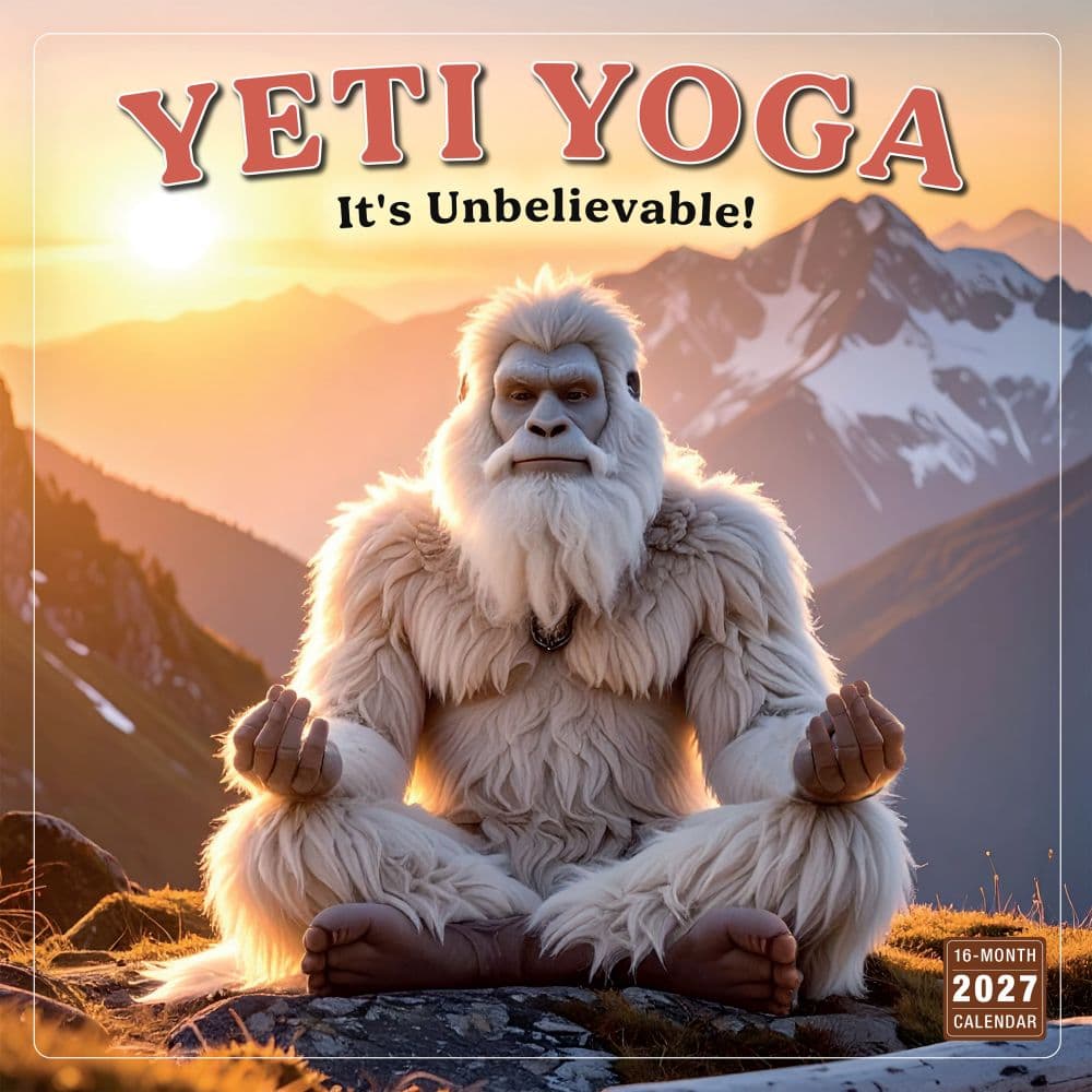 Yeti Yoga 2027 Wall Calendar Main Product Image
