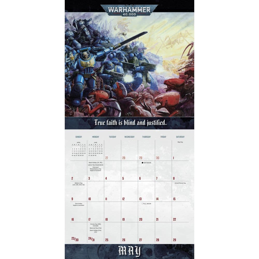 Warhammer 40k 2027 Wall Calendar Fourth Alternate Image