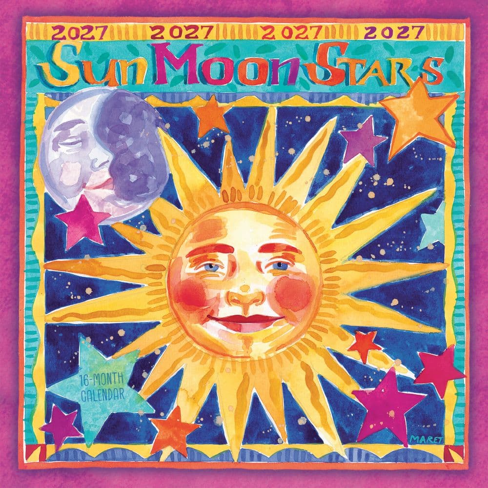 Sun Moon Stars 2027 Wall Calendar Main Product Image