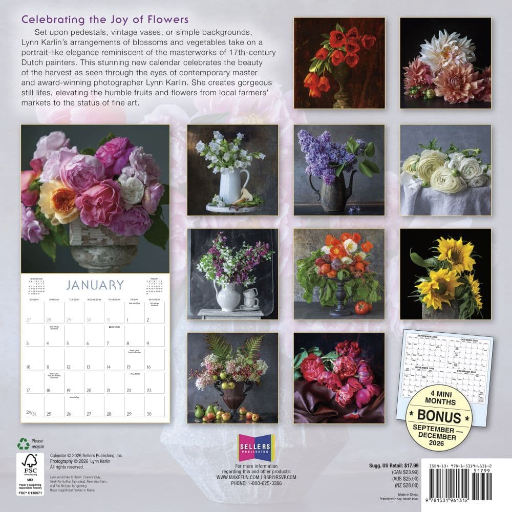 Joy of Flowers 2027 Wall Calendar First Alternate Image