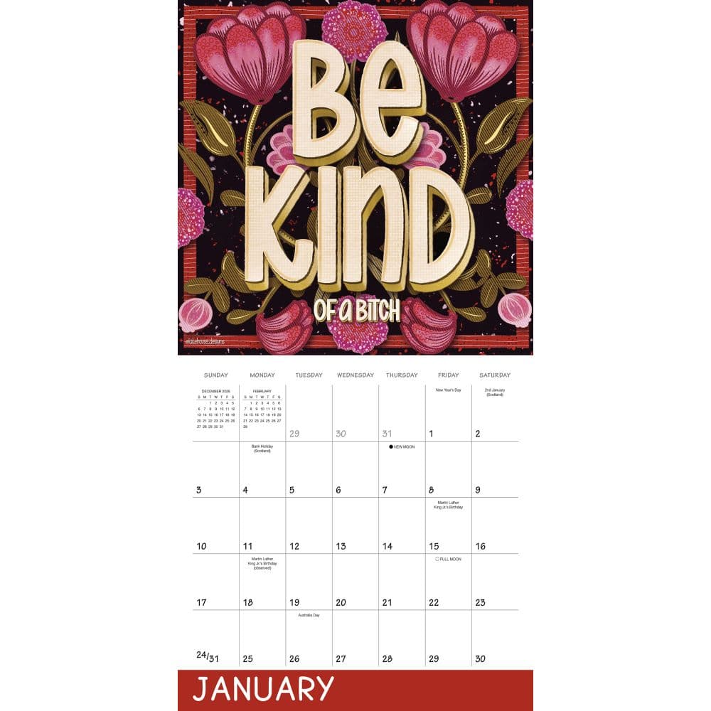 Exhale the Bullsh*t 2027 Wall Calendar Second Alternate Image