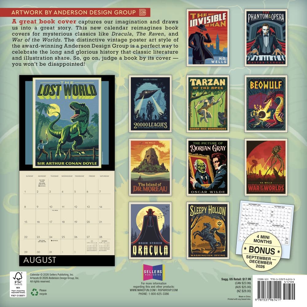 Mysteries and Monsters 2027 Wall Calendar First Alternate Image
