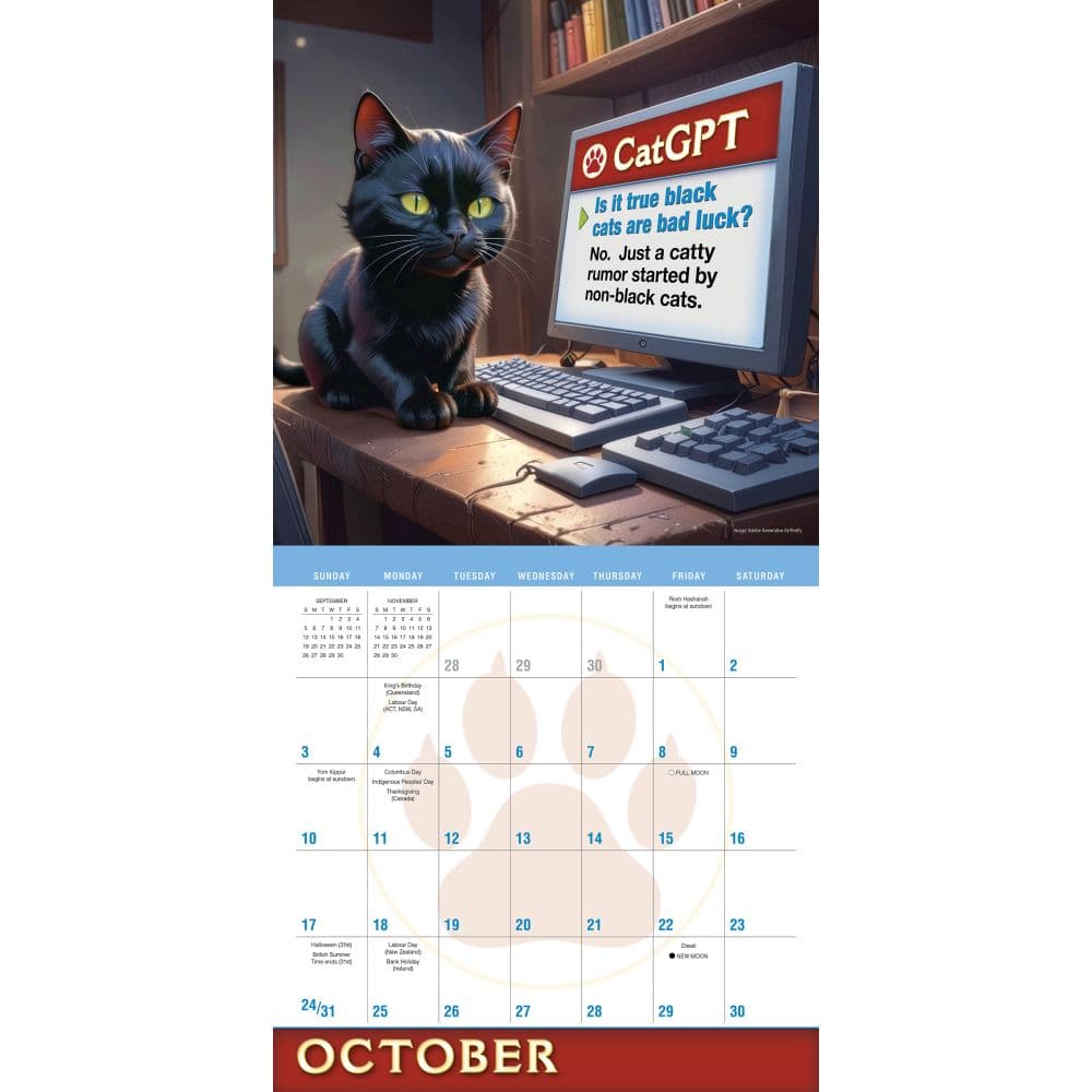 CatGPT 2027 Wall Calendar Fourth Alternate Image
