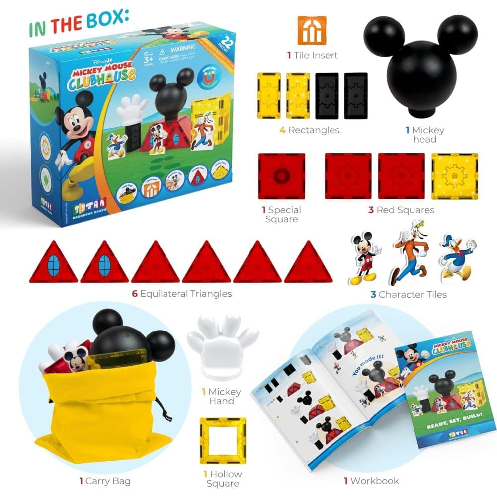 Tytan Disney Mickey Mouse Clubhouse 15 Piece Magnetic Tile Set Second Alternate Image