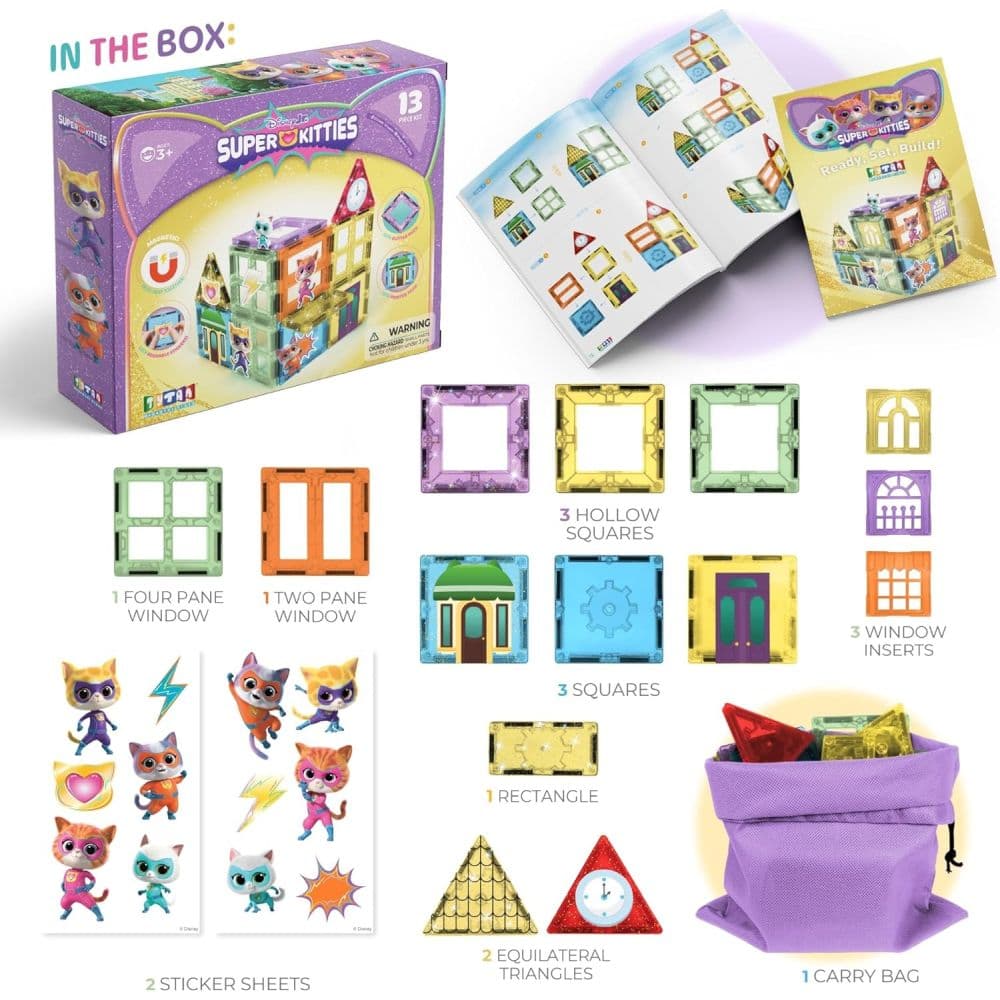 Zuru Tytan Disney Super Kitties 17-Piece Magnetic Tile Kit Second Alternate Image