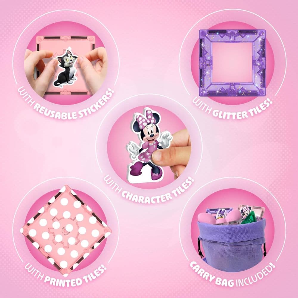 Zuru Tytan Disney Minnie 21-Piece Magnetic Tile Kit Sixth Alternate Image