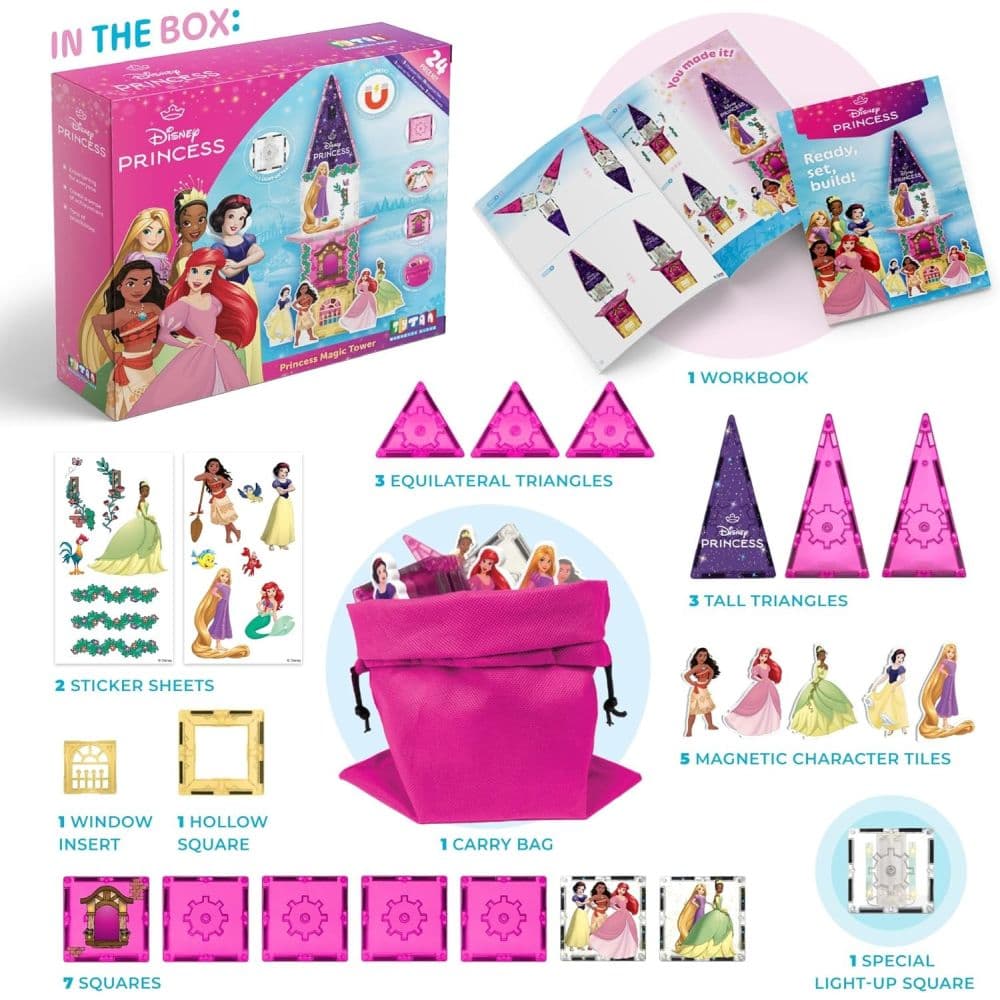 Zuru Tytan Disney Princess 24-Piece Tower Magnetic Tile Kit Second Alternate Image