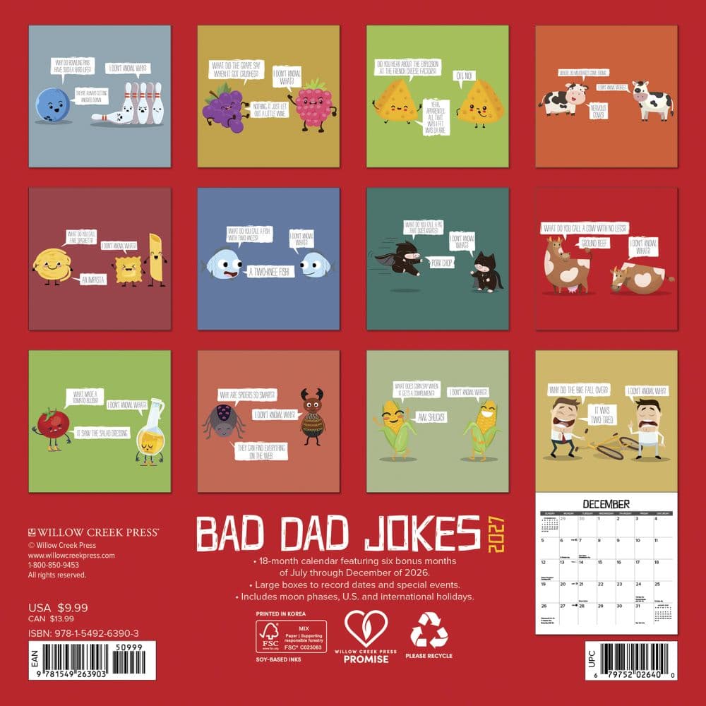 Bad Dad Jokes 2027 Mini Wall Calendar First Alternate Image