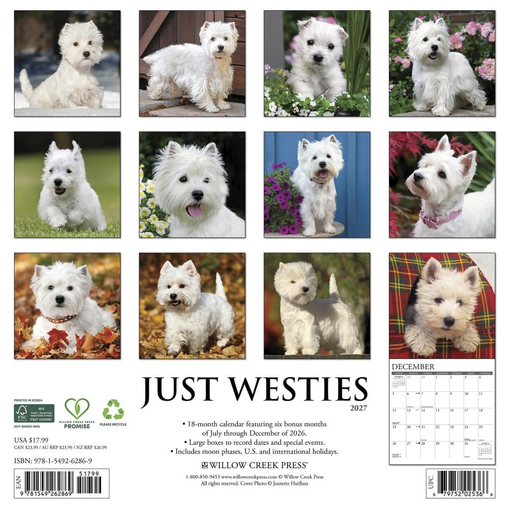 Just Westies 2027 Wall Calendar First Alternate Image