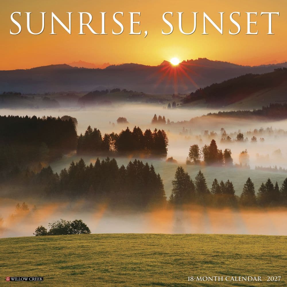 Sunrise Sunset 2027 Wall Calendar Main Product Image
