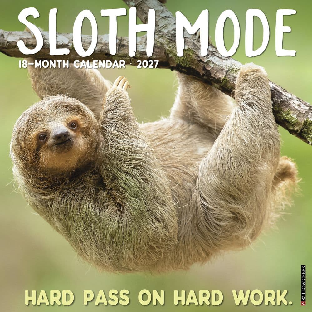 image Sloth Mode 2027 Wall Calendar Main Product Image