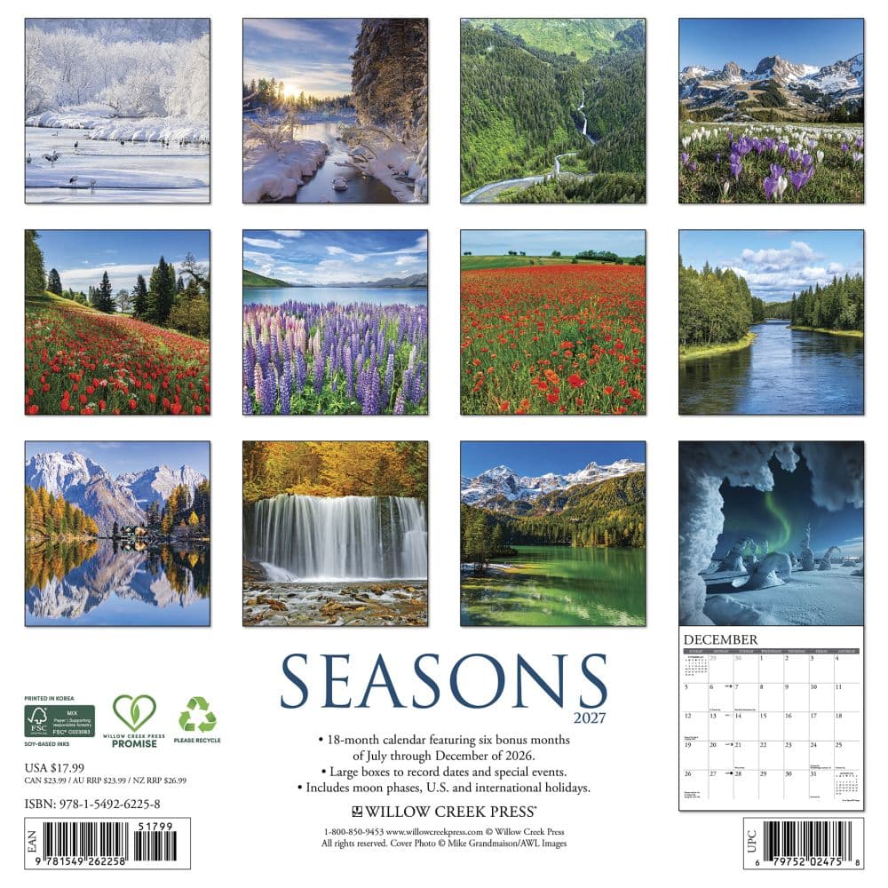 Seasons 2027 Wall Calendar First Alternate Image