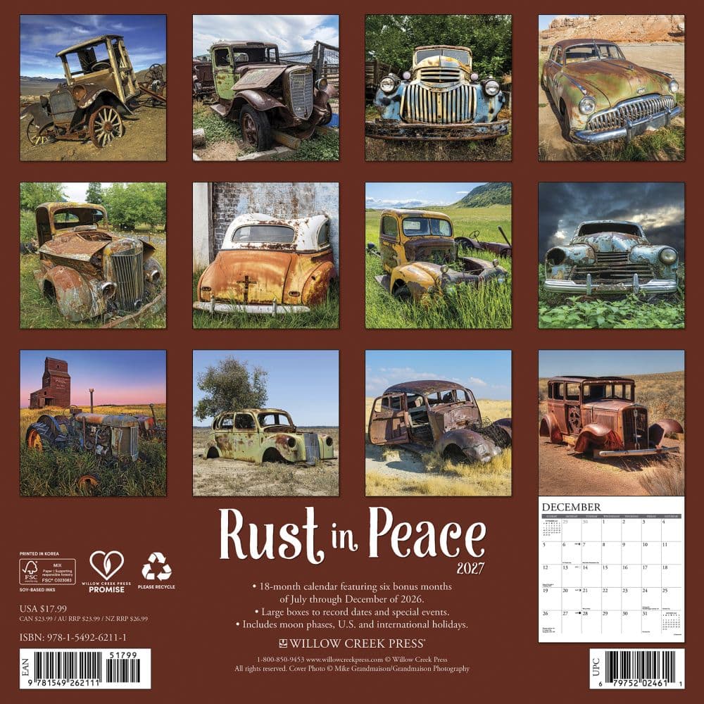 Rust in Peace 2027 Wall Calendar First Alternate Image