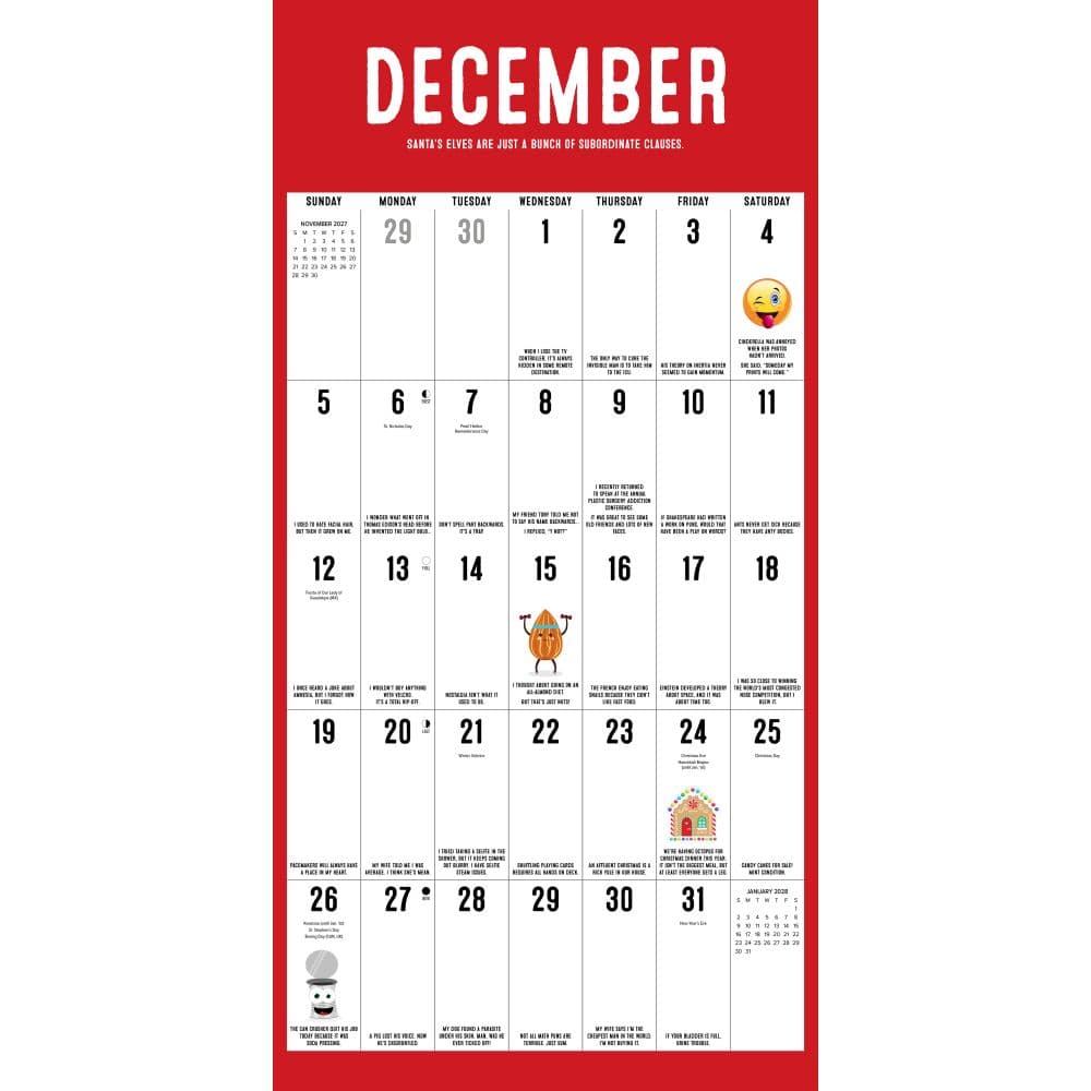 Pun Intended 2027 Wall Calendar Second Alternate Image