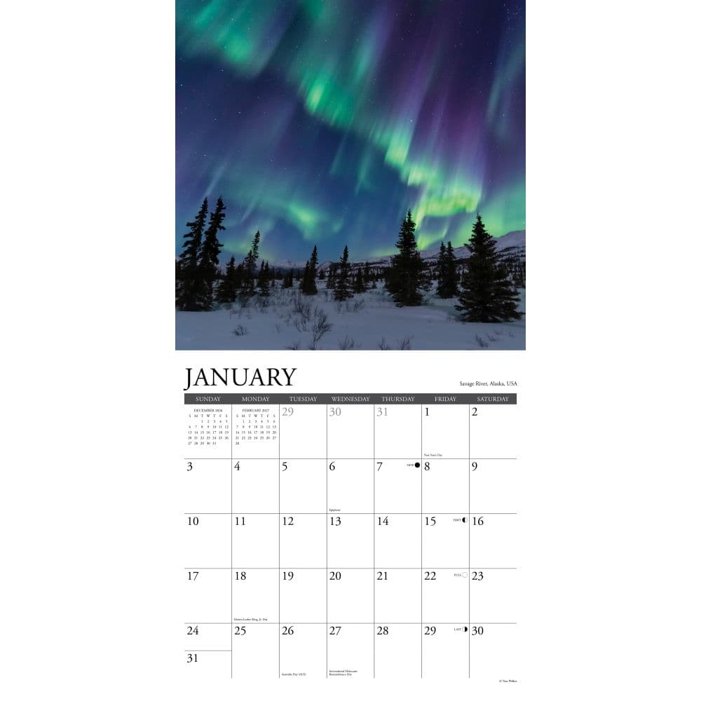 Northern Lights 2027 Wall Calendar Second Alternate Image