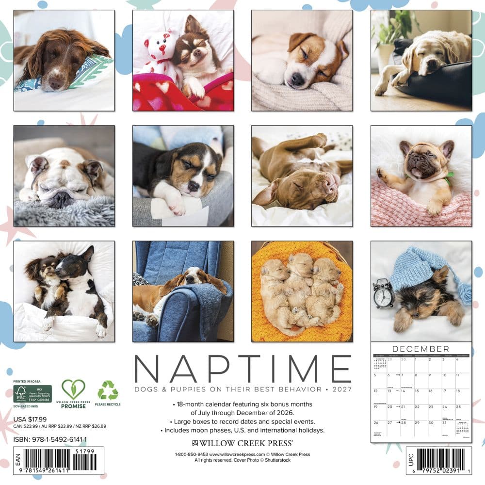 Naptime Dogs 2027 Wall Calendar First Alternate Image