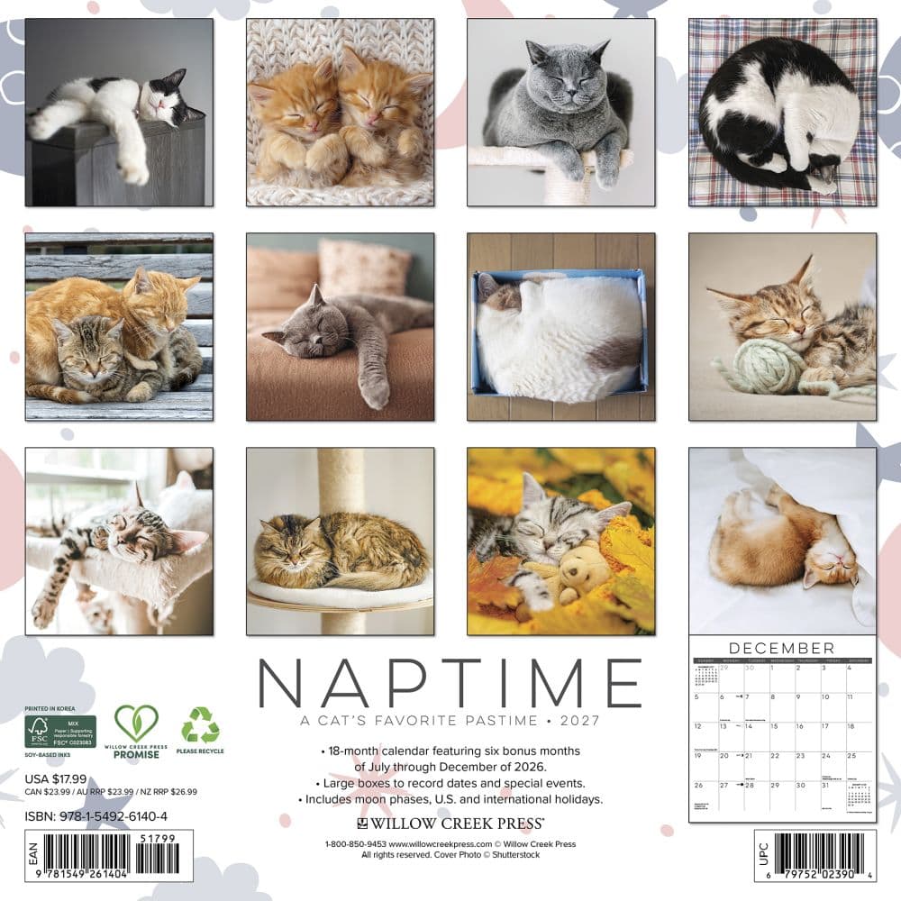 Naptime Cats 2027 Wall Calendar First Alternate Image