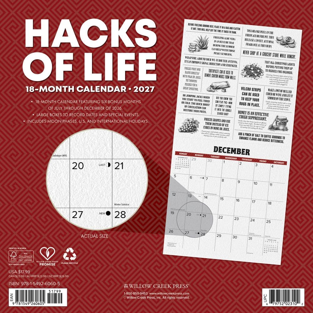 Hacks of Life 2027 Wall Calendar First Alternate Image