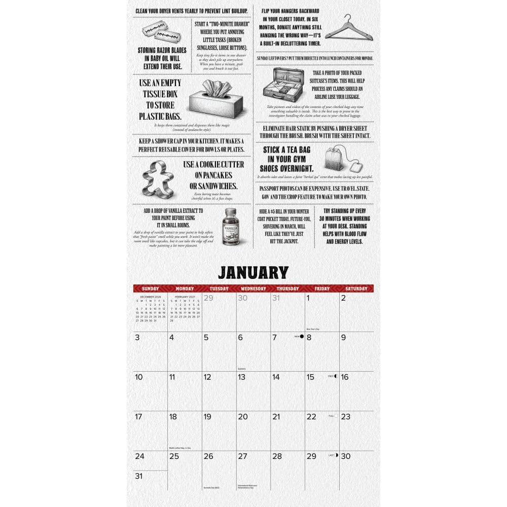 Hacks of Life 2027 Wall Calendar Second Alternate Image