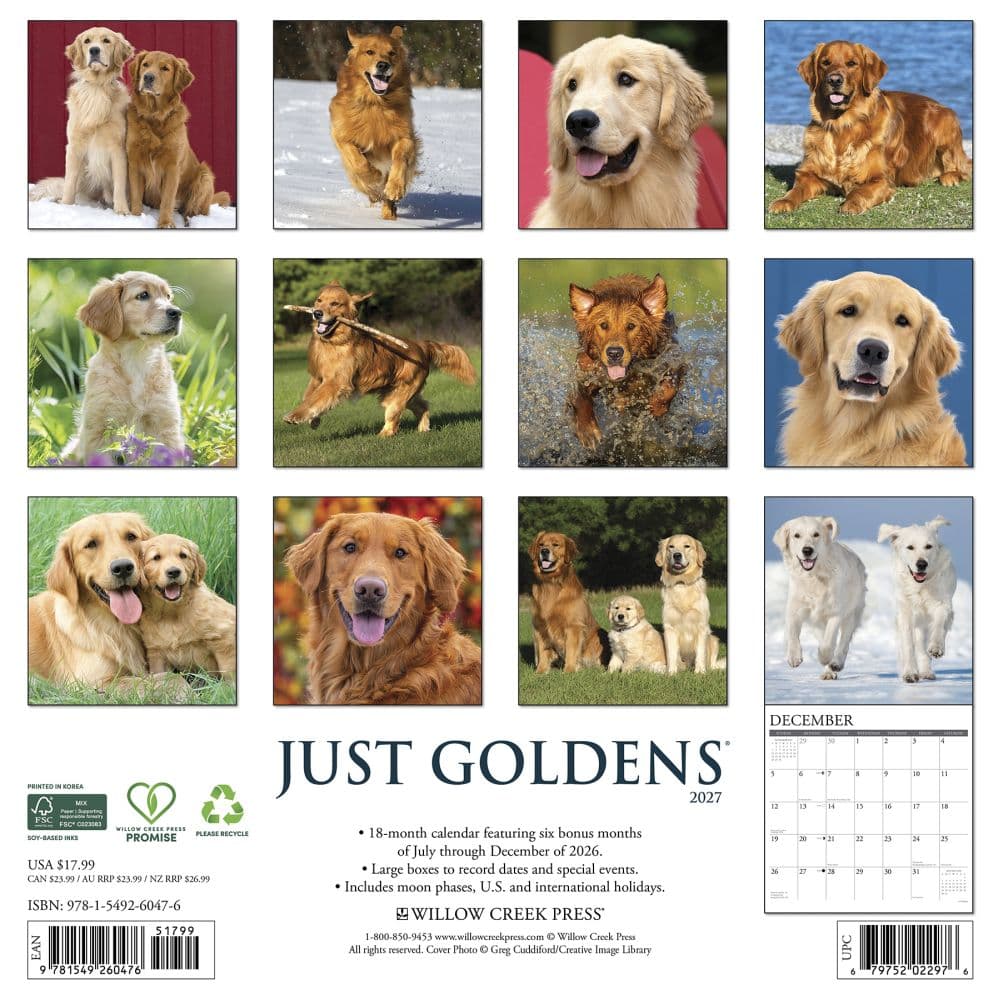 Just Goldens 2027 Wall Calendar First Alternate Image