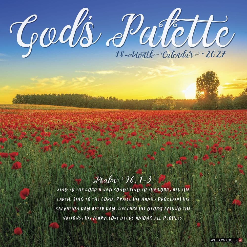 Gods Palette 2027 Wall Calendar
