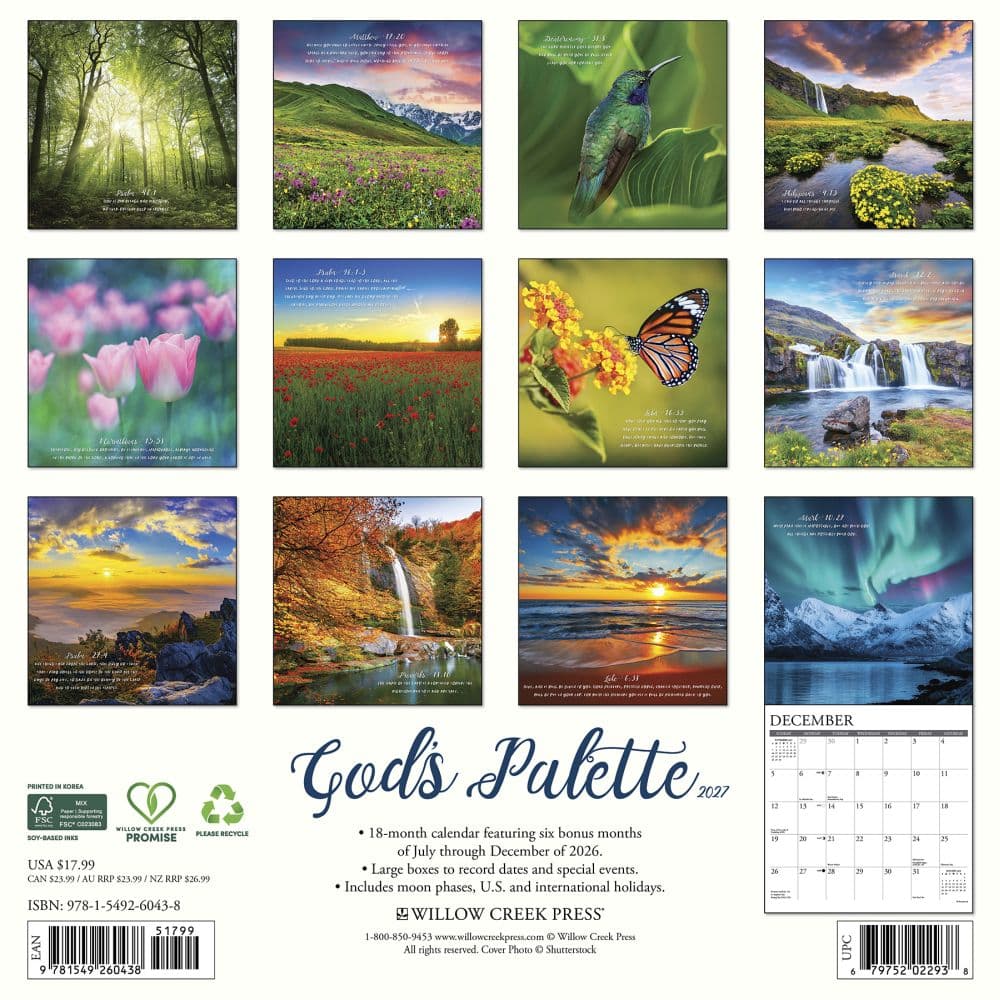 Gods Palette 2027 Wall Calendar First Alternate Image