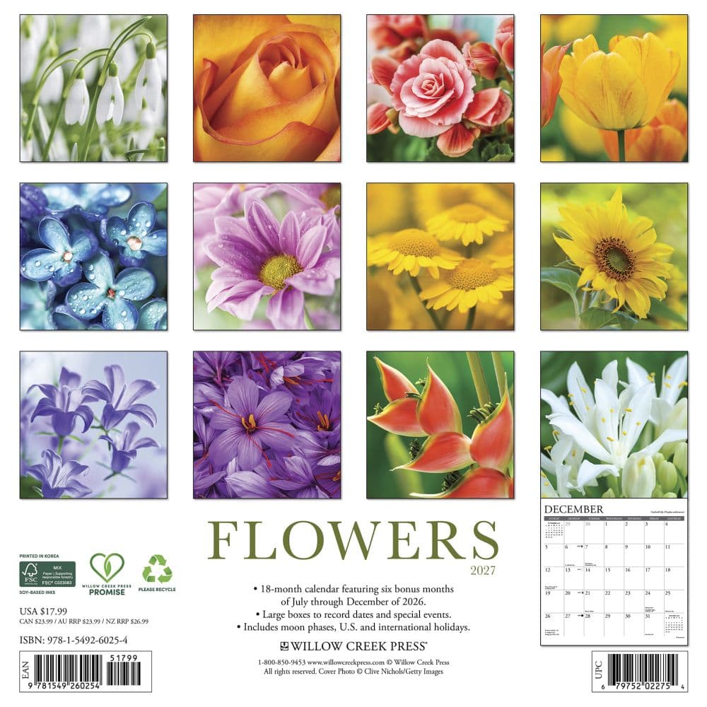 Flowers 2027 Wall Calendar First Alternate Image