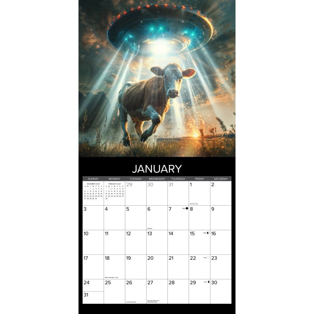 Cow Abductions 2027 Wall Calendar Second Alternate Image