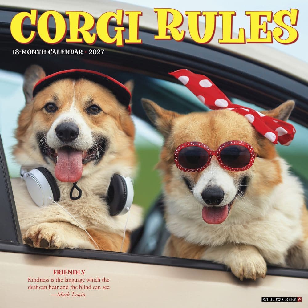 Corgi Rules 2027 Wall Calendar Main Product Image