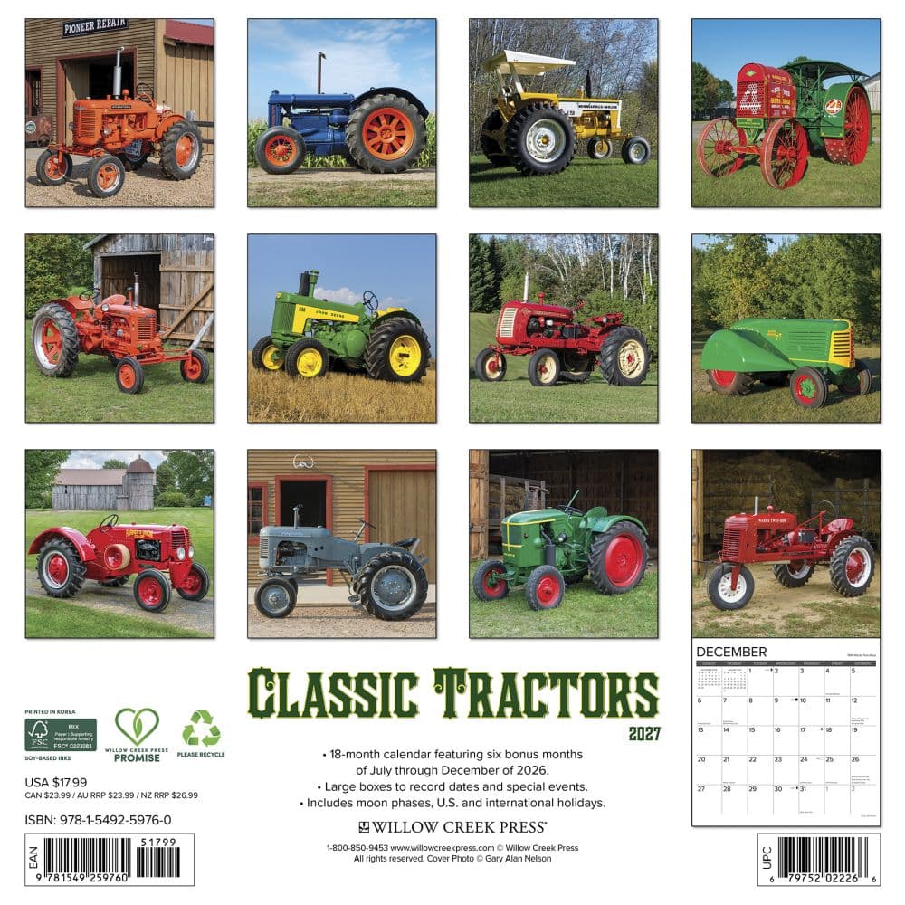 Classic Tractors 2027 Wall Calendar First Alternate Image