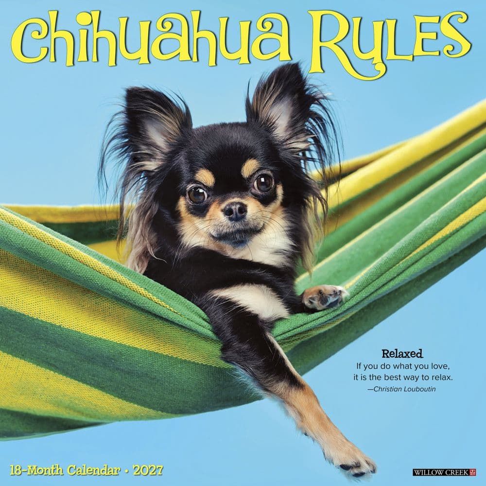 Chihuahua Rules 2027 Wall Calendar