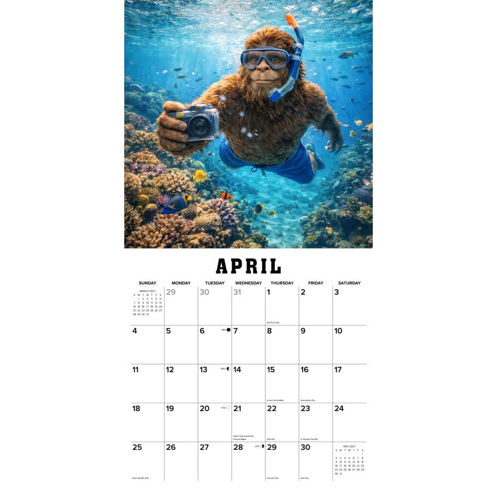 Bigfoot Travels the World 2027 Wall Calendar Second Alternate Image
