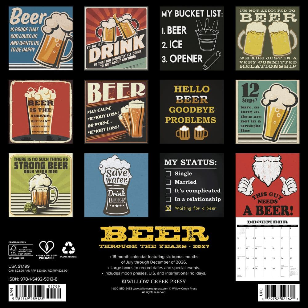 Beer 2027 Wall Calendar First Alternate Image
