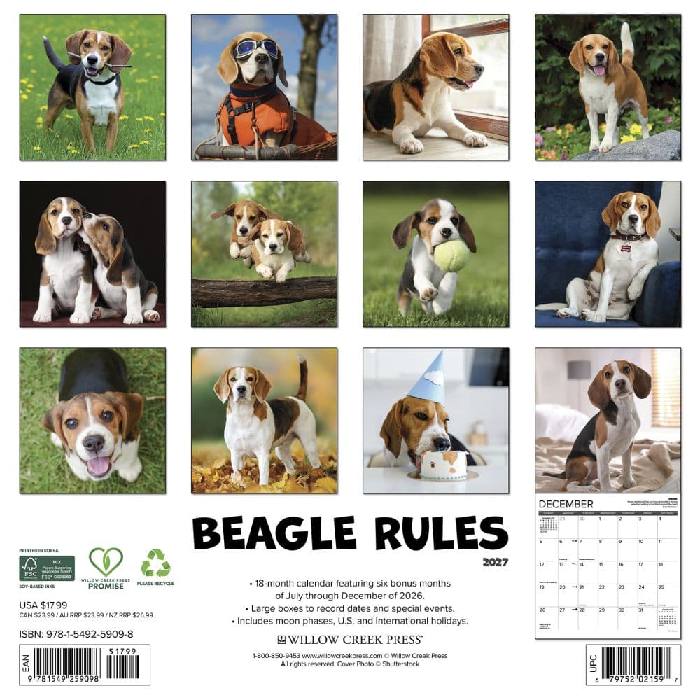 Beagle Rules 2027 Wall Calendar First Alternate Image