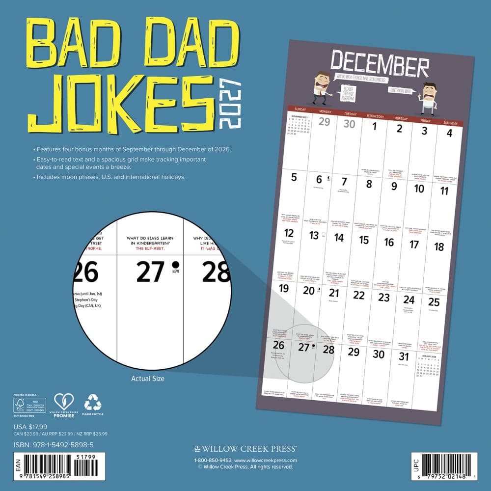 Bad Dad Jokes 2027 Wall Calendar First Alternate Image