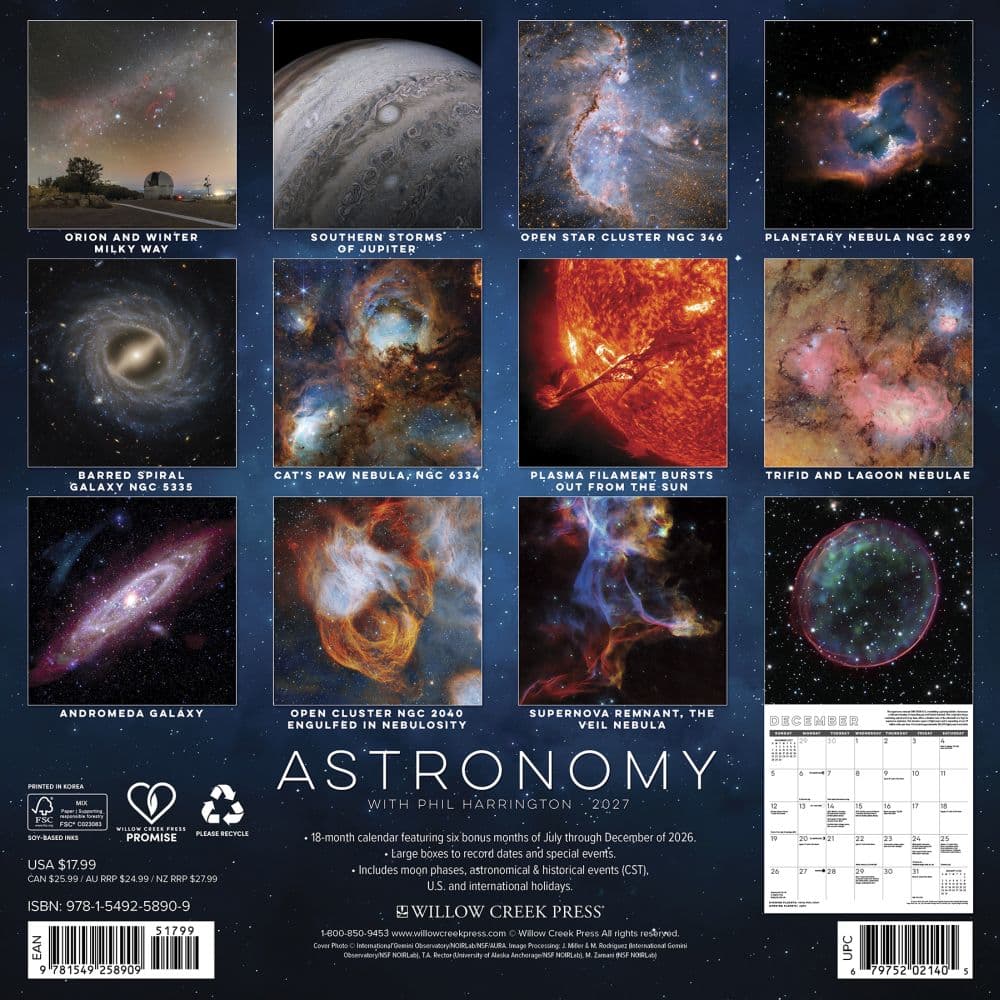 Astronomy 2027 Wall Calendar First Alternate Image