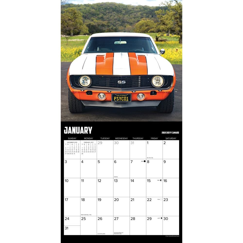 American Muscle Cars 2027 Wall Calendar