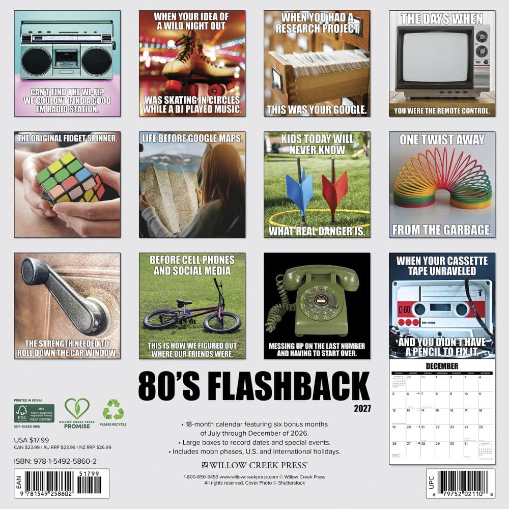 80s Flashback 2027 Wall Calendar First Alternate Image