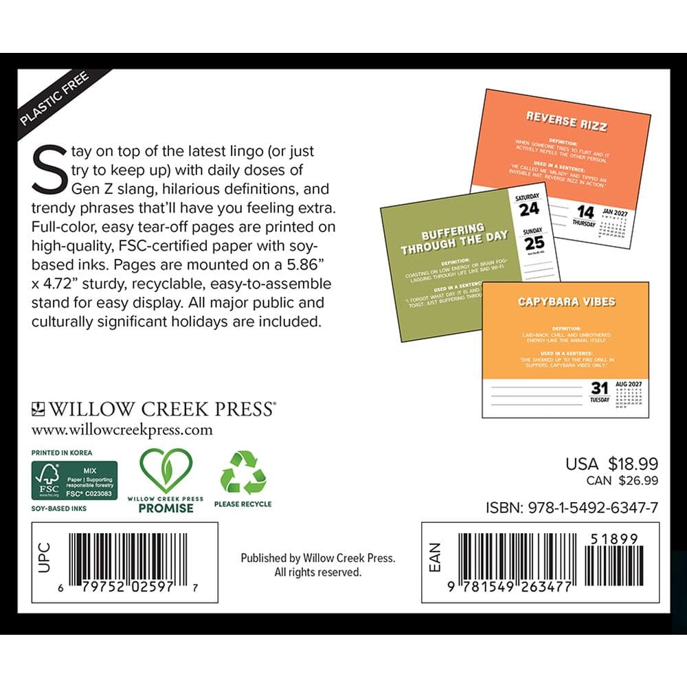 Gen Z Slang 2027 Desk Calendar First Alternate Image