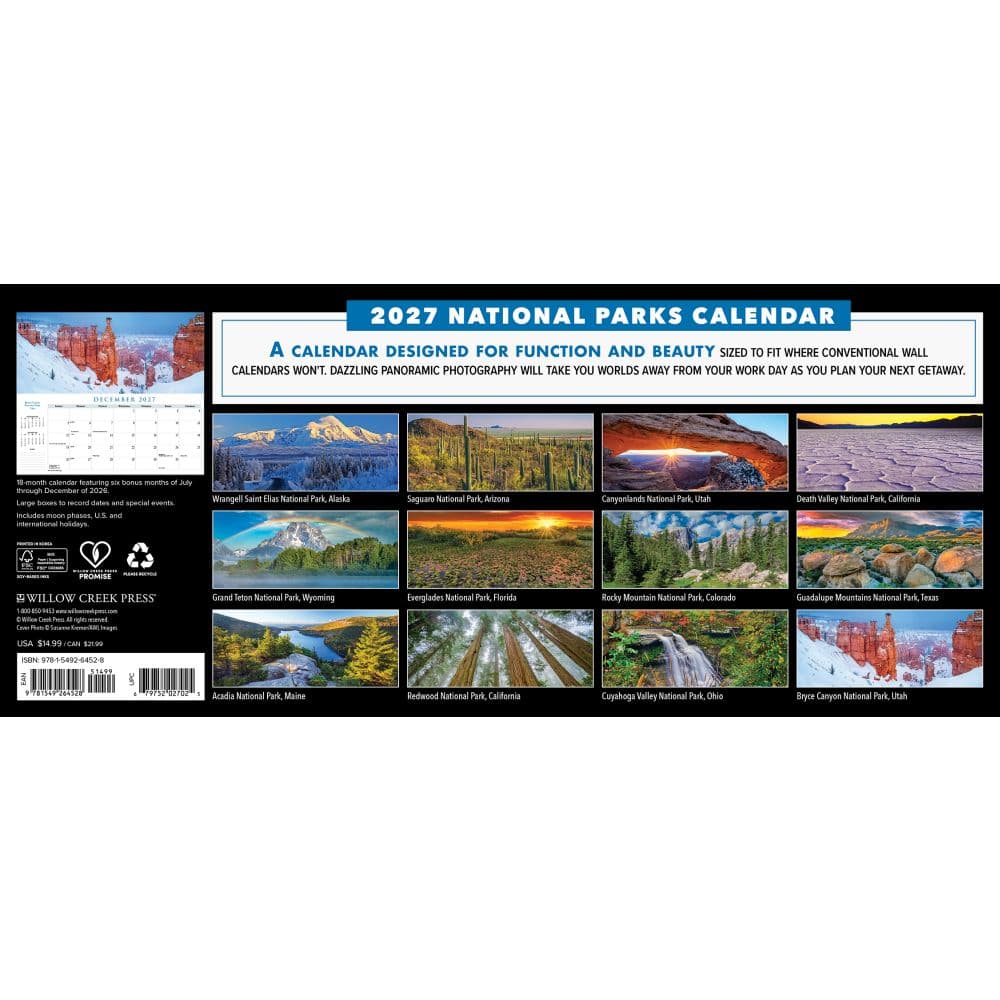 National Parks Panoramic 2027 Wall Calendar First Alternate Image