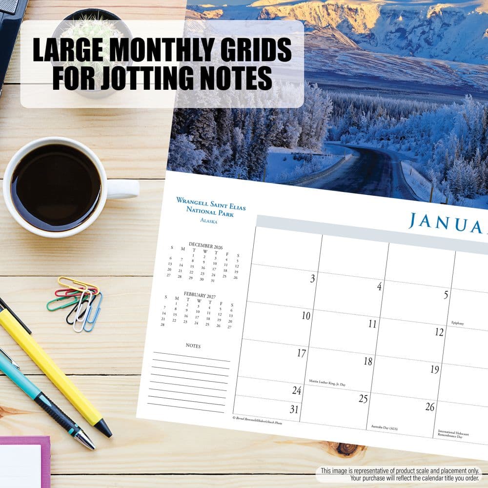 National Parks Panoramic 2027 Wall Calendar Third Alternate Image