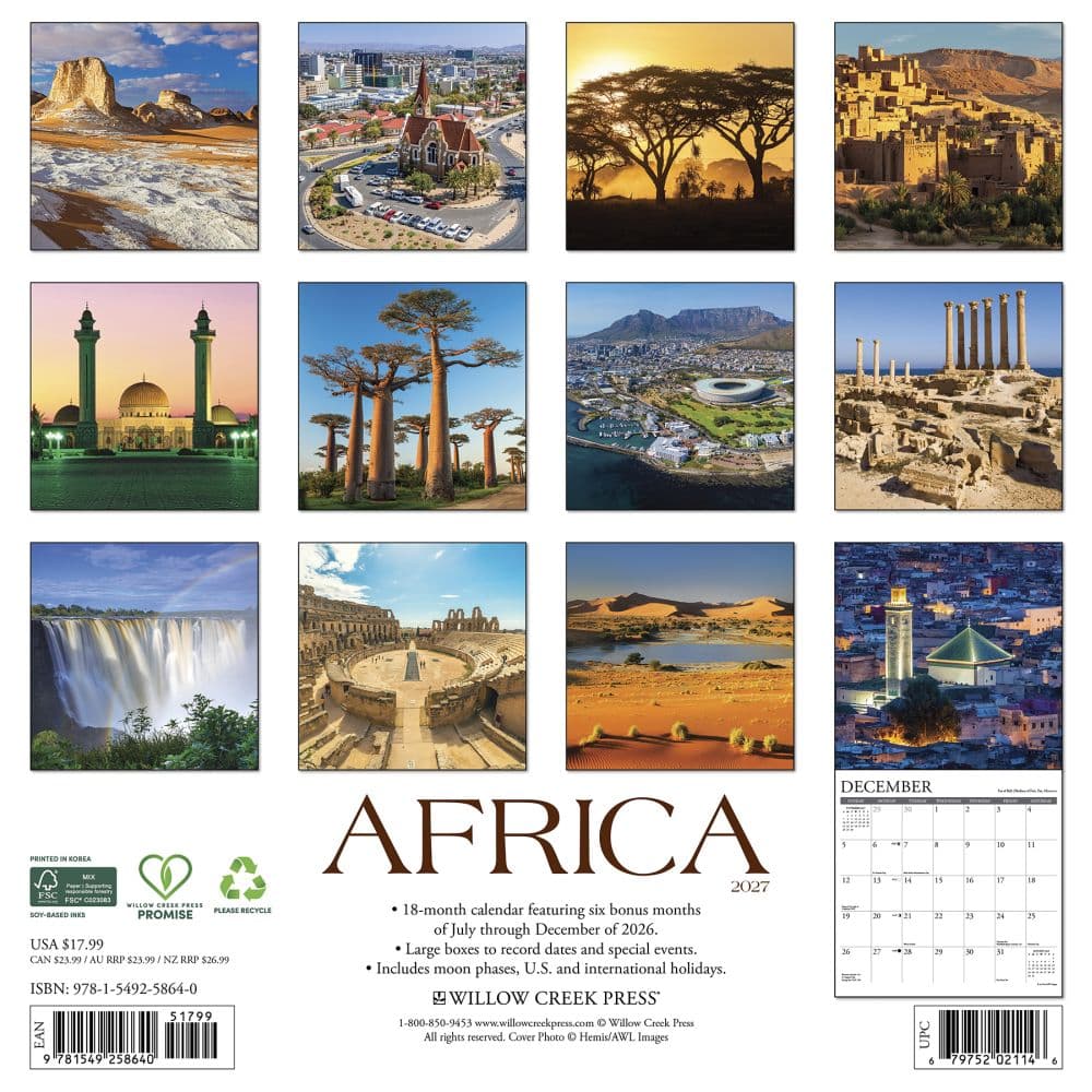Africa 2027 Wall Calendar First Alternate Image