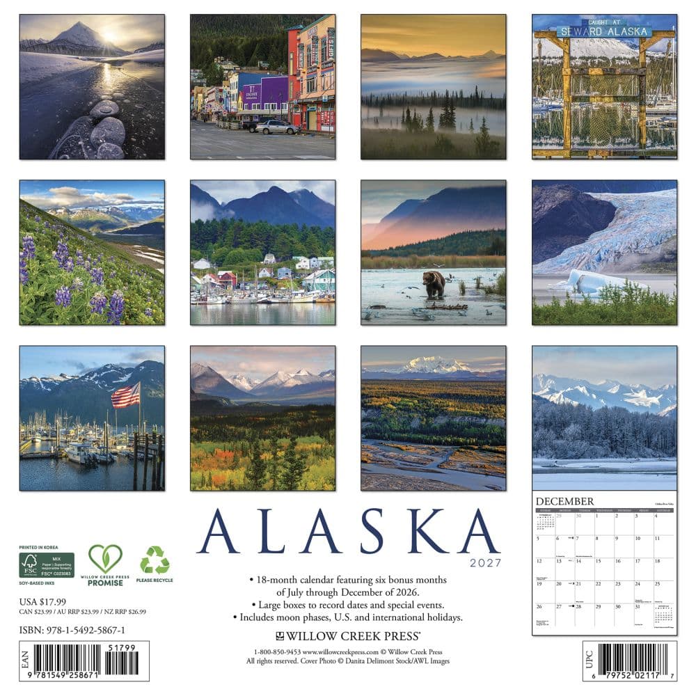 Alaska 2027 Wall Calendar First Alternate Image