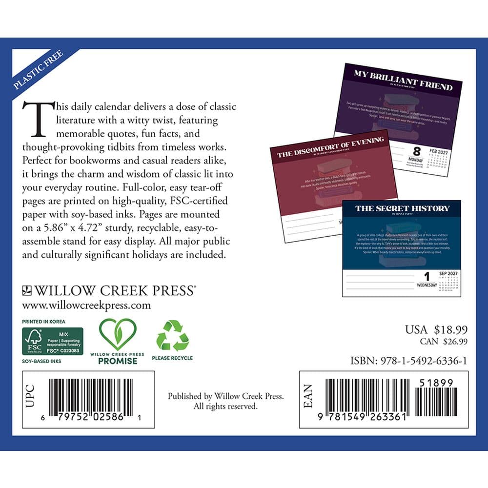 Cover to Cover 2027 Desk Calendar First Alternate Image