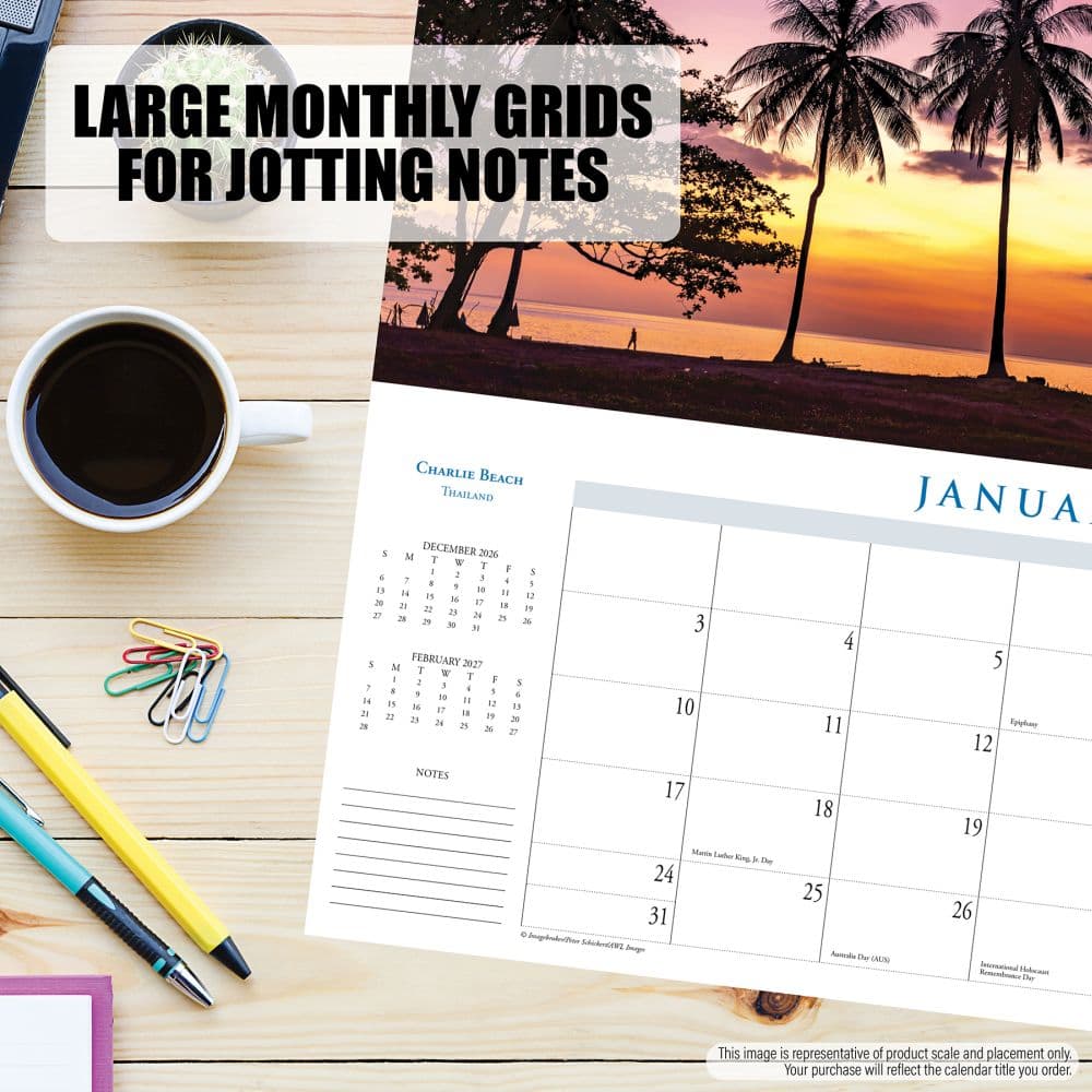Beaches Panoramic 2027 Wall Calendar Third Alternate Image