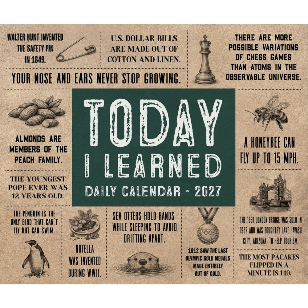 Today I Learned 2027 Desk Calendar Fourth Alternate Image