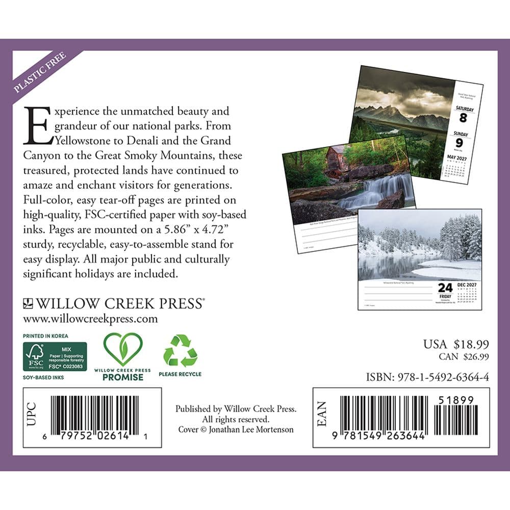 National Parks 2027 Desk Calendar First Alternate Image