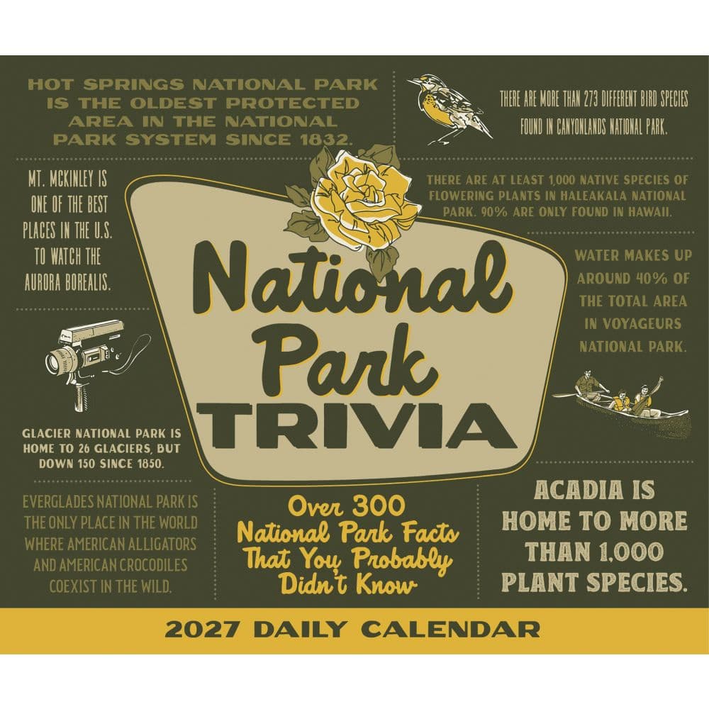 National Park Trivia 2027 Desk Calendar Fourth Alternate Image