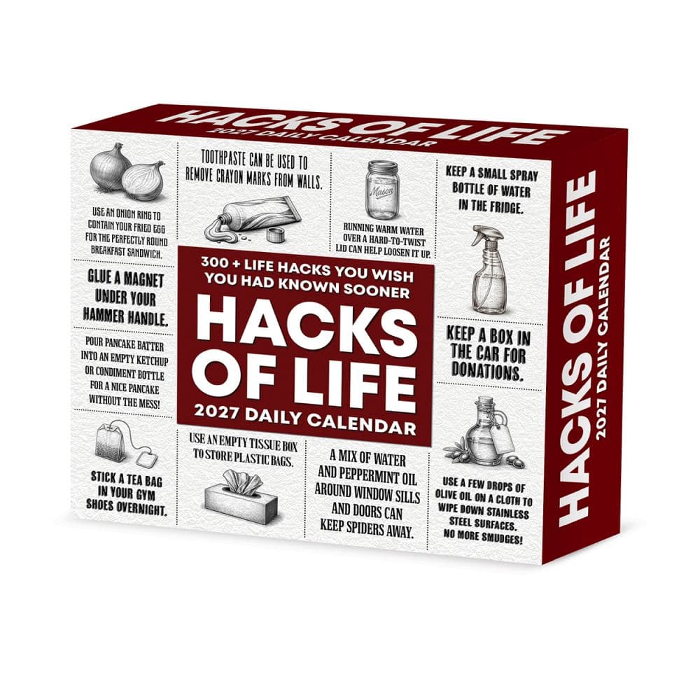 Hacks of Life 2027 Desk Calendar